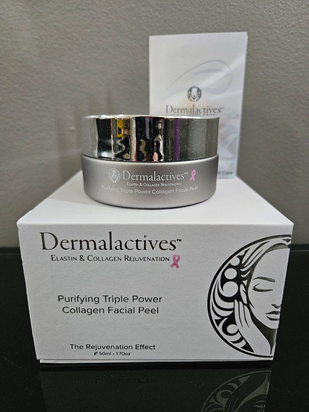 DERMALACTIVES PURIFYING TRIPLE POWER COLLAGEN FACIAL PEEL-1.7 fl oz \ 50 ml-NEW